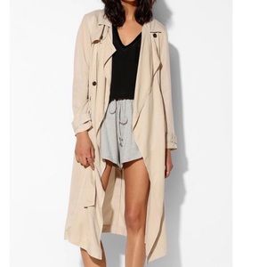 Urban Outfitters Drapey Trench-coat (Sage Green)